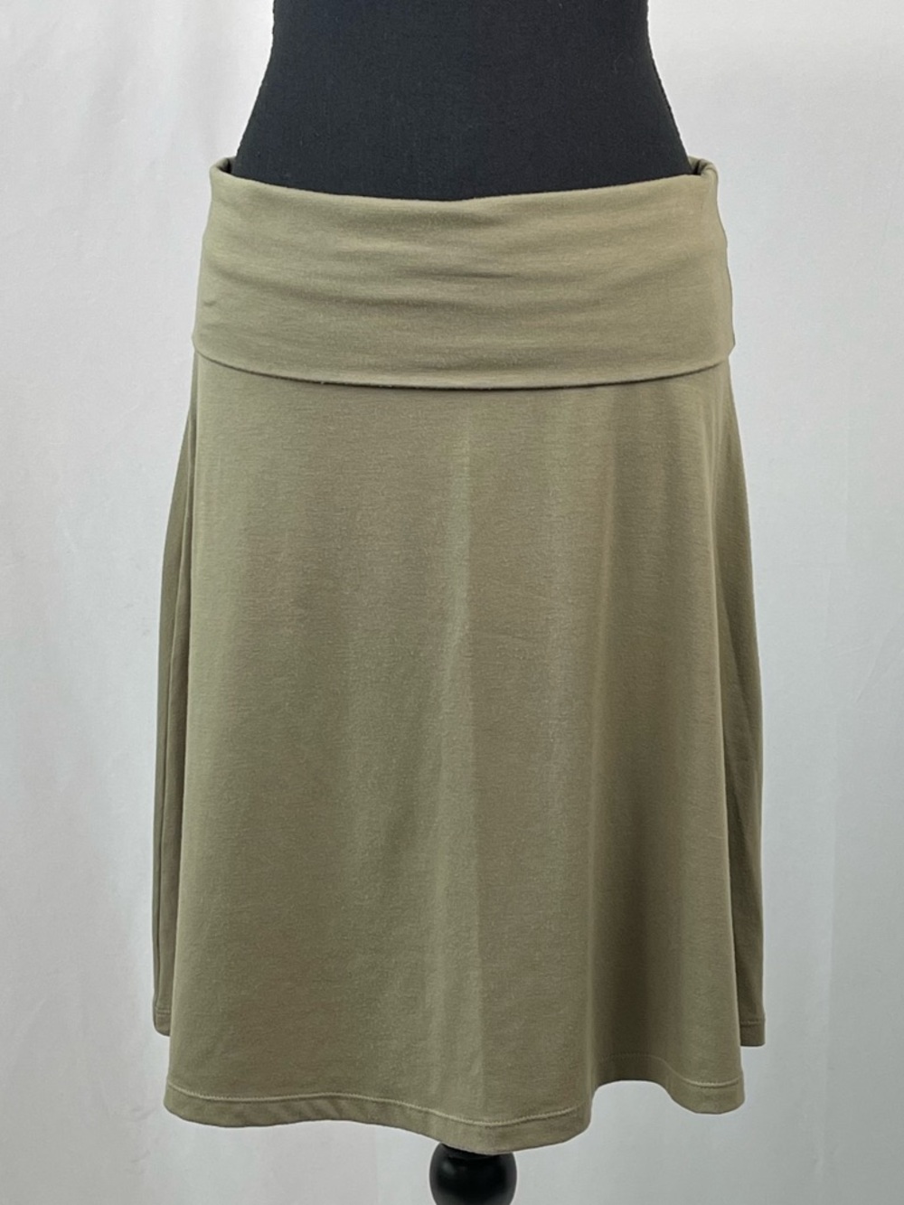 Old Navy Stretchy Cotton Knit Midi Skirt Olive Green M | Casual Comfy